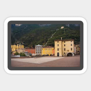 Square in Riva del Garda, Italy Sticker